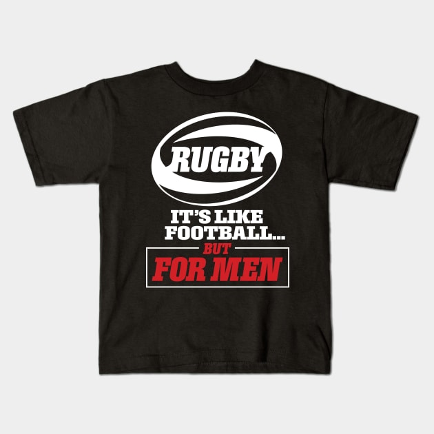 Rugby - Football for Men Kids T-Shirt by Vector Deluxe